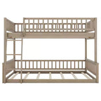 GDFStudio Carol Lit superposé en bois avec barrières de sécurité et échelle, design convertible