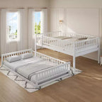 GDFStudio Carol Lit superposé en bois avec barrières de sécurité et échelle, design convertible