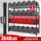 Étagères de rangement en métal à 5 ou 4 niveaux avec roulettes, 59 L, capacité de 1500 kg, étagère en fil métallique réglable robuste pour garage, cellier, cuisine