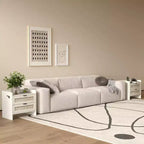 Tables de chevet en rotin (lot de 2), tables d'appoint avec 2 tiroirs de rangement, tables d'appoint bohèmes pour chambre à coucher, salon, bureau