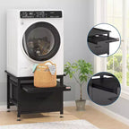 Heavy-Duty 29 Washer/Dryer Pedestal with Drawer & Shelf, 850lb Capacity & Anti-Vibration Base for Most Machines