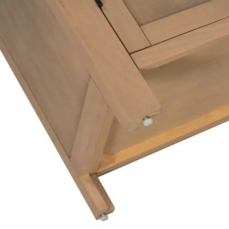 Bahut 4 portes avec étagères réglables, buffet de salle à manger rétro avec pieds en pin - Panipeachy