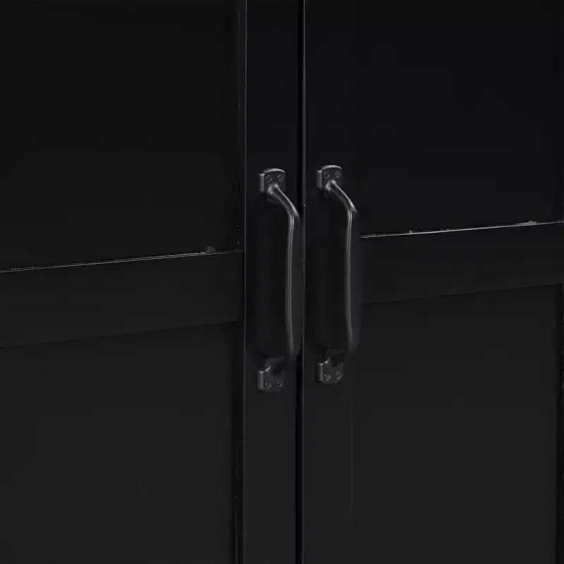 Bahut 4 portes avec étagères réglables, buffet de salle à manger rétro avec pieds en pin - Panipeachy