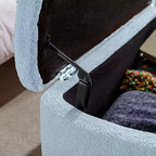 Banc de rangement ottoman en fausse fourrure TUYOHW, banc de lit avec rangement, pieds en métal doré, banc de bout de lit rembourré moderne pour salon, chambre à coucher, entrée