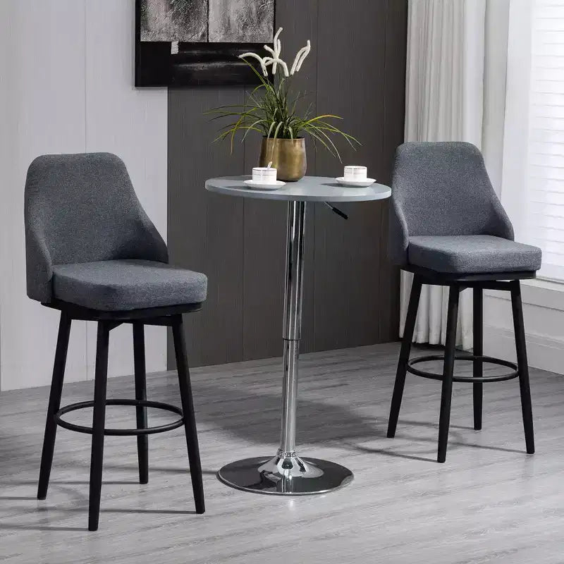 Tabourets de bar modernes, lot de 2 chaises de cuisine pivotantes