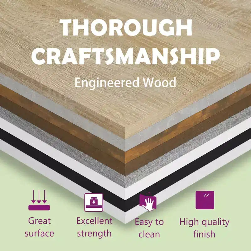 vidaXL Table basse Chêne fumé Bois d'ingénierie Moyen Élégant