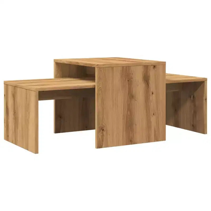vidaXL Table basse Chêne fumé Bois d'ingénierie Moyen Élégant
