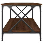 vidaXL Table basse noire en bois d'ingénierie 100x50x45 cm