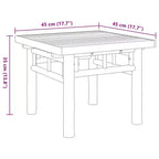 vidaXL Table Basse d'Appoint Salon Chambre Couloir Bureau Meuble Bambou - 43,3 x 21,7 x 13,8