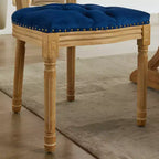 TUYOHW Lot de 2 Chaises Roi Louis, Chaises de Salle à Manger Capitonnées Élégantes Style Français pour la Décoration Intérieure, Chaises d'Appoint Élégantes avec Pieds en Bois d'Hévéa Massif