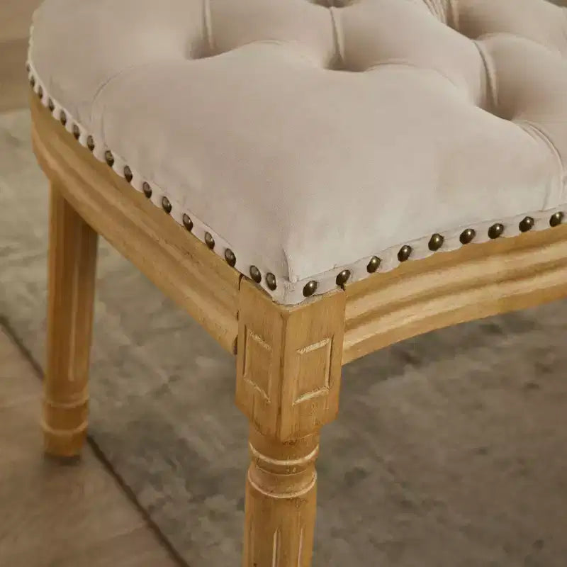 TUYOHW Lot de 2 Chaises Roi Louis, Chaises de Salle à Manger Capitonnées Élégantes Style Français pour la Décoration Intérieure, Chaises d'Appoint Élégantes avec Pieds en Bois d'Hévéa Massif