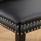 TUYOHW Lot de 2 chaises de salle à manger capitonnées bicolores, chaises d'appoint modernes avec clous décoratifs pour salle à manger et cuisine, revêtement en PU et velours, décoration intérieure