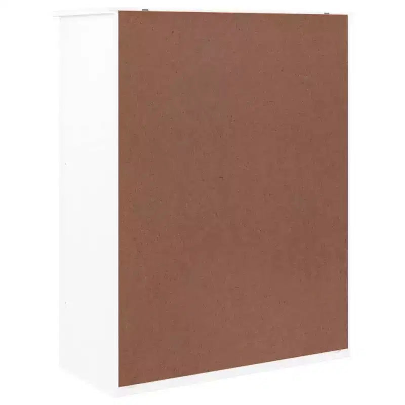 vidaXL Armoire à chaussures Blanc Bois de pin massif 77 cm x 35 cm x 96 cm