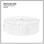 MAYEERTY Table Basse Ronde Moderne de 35 Pouces, Table Centrale en MDF avec Placage Bois pour Petit Salon, Aucun Assemblage Requis, Noyer