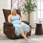 Fauteuil inclinable releveur électrique pour personnes âgées – Fauteuil inclinable de massage et chauffant avec aide au lever à 45°, canapé de salon, fauteuil à bascule pivotant avec porte-gobelets