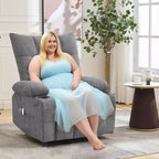 Fauteuil inclinable releveur électrique pour personnes âgées – Fauteuil inclinable de massage et chauffant avec aide au lever à 45°, canapé de salon, fauteuil à bascule pivotant avec porte-gobelets