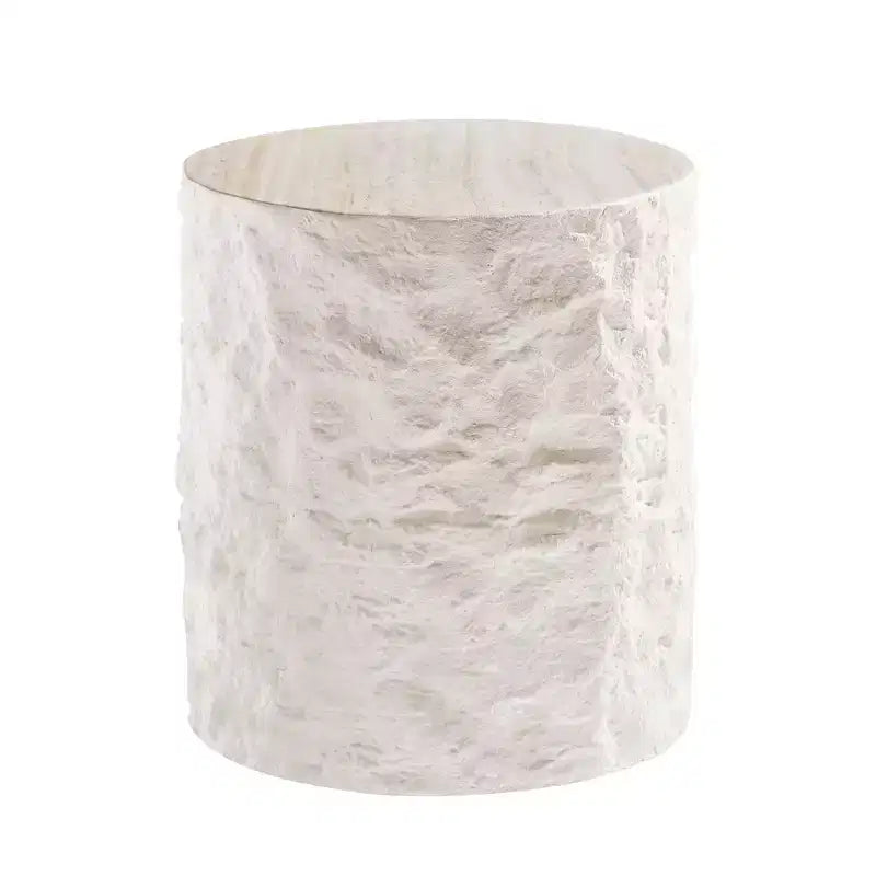 MAYEERTY Table Basse Ronde Moderne de 40 cm en Faux marbre, Table d'appoint en Fibre de Verre pour Salon Chambre, Aucun Assemblage Requis