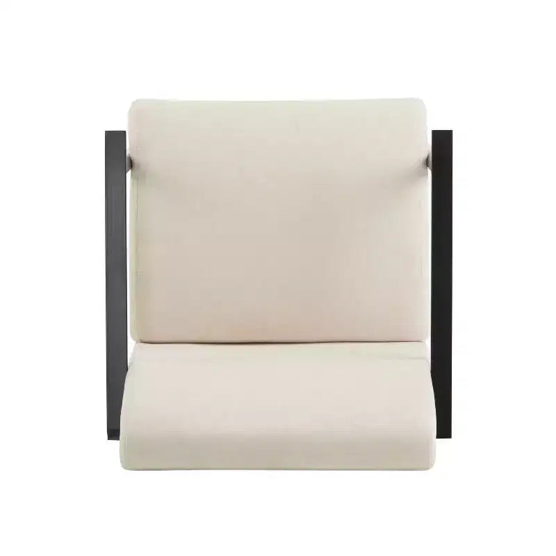 MAYEERTY Lot de 2 chaises longues modernes 67 cm, revêtement en polyester, cadre en métal robuste, coussins confortables, salon, chambre, bureau, gris bleu