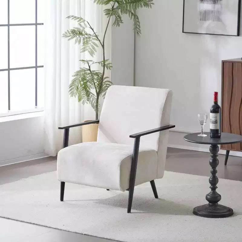 MAYEERTY Lot de 2 chaises longues modernes 67 cm, revêtement en polyester, cadre en métal robuste, coussins confortables, salon, chambre, bureau, gris bleu