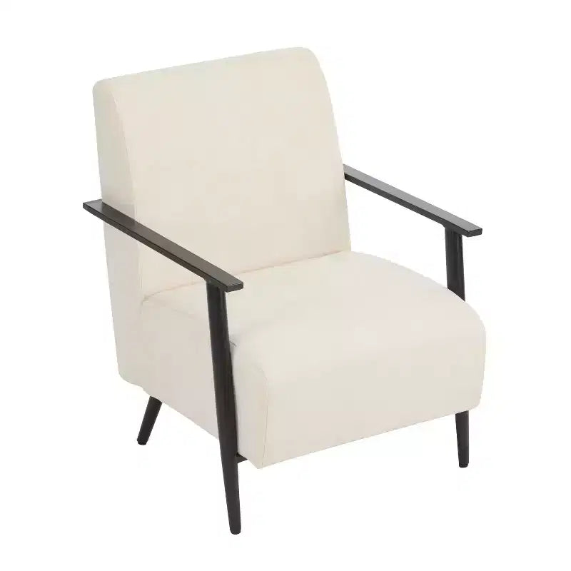 MAYEERTY Lot de 2 chaises longues modernes 67 cm, revêtement en polyester, cadre en métal robuste, coussins confortables, salon, chambre, bureau, gris bleu