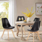 TUYOHW 18.3 Chaises de salle à manger élégantes, lot de 4, chaises d'appoint ergonomiques en bois de hêtre, chaises sans accoudoirs modernes et minimalistes pour salle à manger et cuisine.