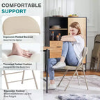 TUYOHW 18 Chaises pliantes de salle à manger, lot de 2/4, chaises d'appoint en cuir imperméable pour cuisine et salle à manger, pieds en métal robustes avec capacité de 159 kg