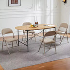 TUYOHW 18 Chaises pliantes de salle à manger, lot de 2/4, chaises d'appoint en cuir imperméable pour cuisine et salle à manger, pieds en métal robustes avec capacité de 159 kg