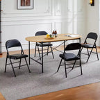 TUYOHW 18 Chaises pliantes de salle à manger, lot de 2/4, chaises d'appoint en cuir imperméable pour cuisine et salle à manger, pieds en métal robustes avec capacité de 159 kg