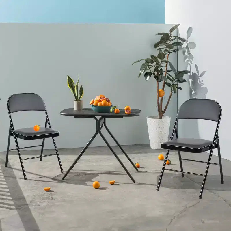 TUYOHW 18 Chaises pliantes de salle à manger, lot de 2/4, chaises d'appoint en cuir imperméable pour cuisine et salle à manger, pieds en métal robustes avec capacité de 159 kg