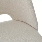 Lot de 2 chaises de salle à manger tapissées Boucle, chaises de cuisine modernes et confortables avec dossier incurvé et pieds en métal - Panipeachy