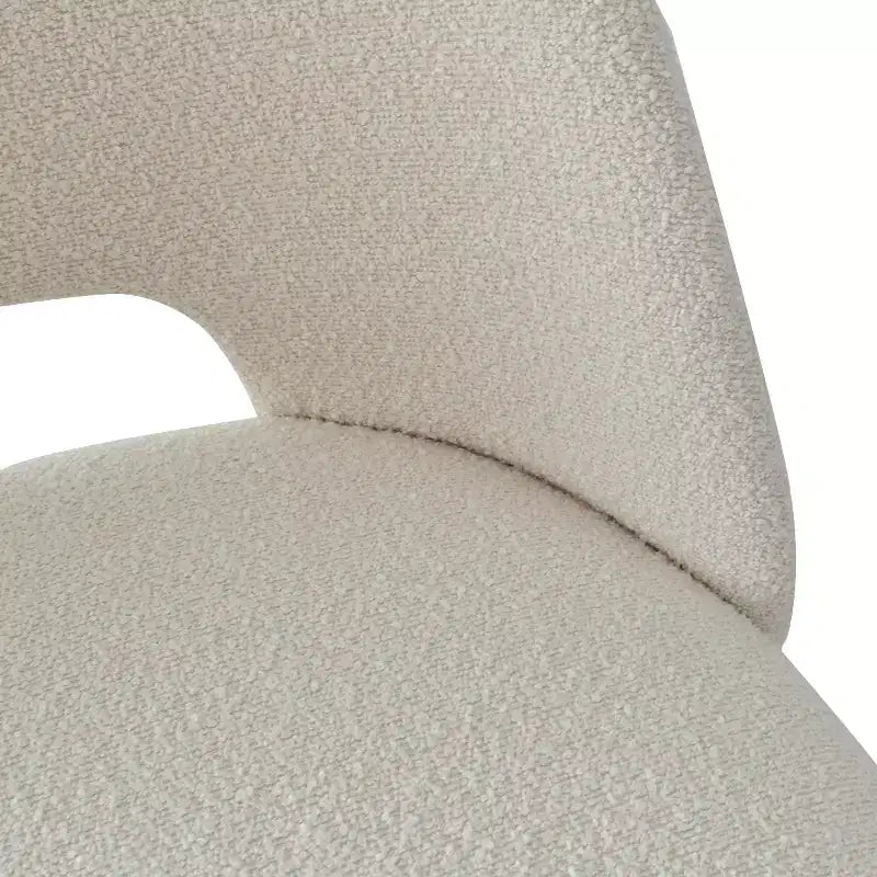 Lot de 2 chaises de salle à manger tapissées Boucle, chaises de cuisine modernes et confortables avec dossier incurvé et pieds en métal - Panipeachy