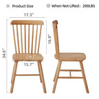 Lot de 4 chaises de salle à manger en bois massif de style campagnard avec dossier haut, chaises d'appoint vintage pour la cuisine, la salle à manger ou le salon-Panipeachy