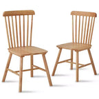 Lot de 4 chaises de salle à manger en bois massif de style campagnard avec dossier haut, chaises d'appoint vintage pour la cuisine, la salle à manger ou le salon-Panipeachy