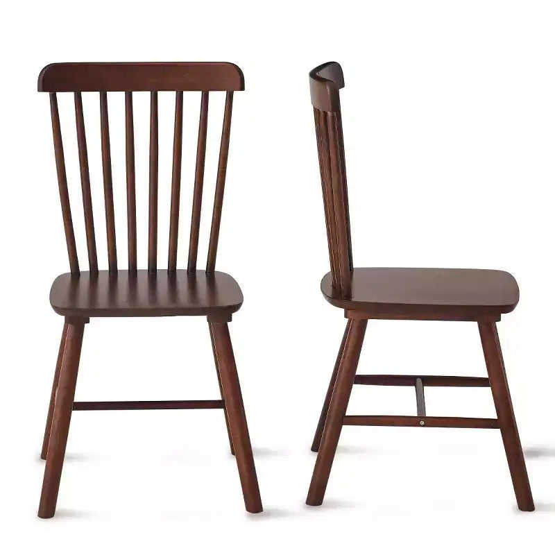 Lot de 4 chaises de salle à manger en bois massif de style campagnard avec dossier haut, chaises d'appoint vintage pour la cuisine, la salle à manger ou le salon-Panipeachy