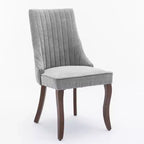 Lot de 2 chaises de salle à manger, chaise de salle à manger rembourrée avec haut dossier, éponge haute densité, structure triple élastique, chaise de salle à manger de cuisine