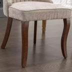 Lot de 2 chaises de salle à manger, chaise de salle à manger rembourrée avec haut dossier, éponge haute densité, structure triple élastique, chaise de salle à manger de cuisine