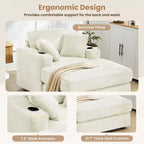 Hyleory Chaise longue en velours côtelé avec ottoman, fauteuil inclinable une place, fauteuil d'appoint moderne pour salon ou chambre à coucher
