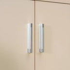 Lit de repos double capitonné Luxystar avec étagères de rangement, armoires, lumières LED et lit gigogne relevable.