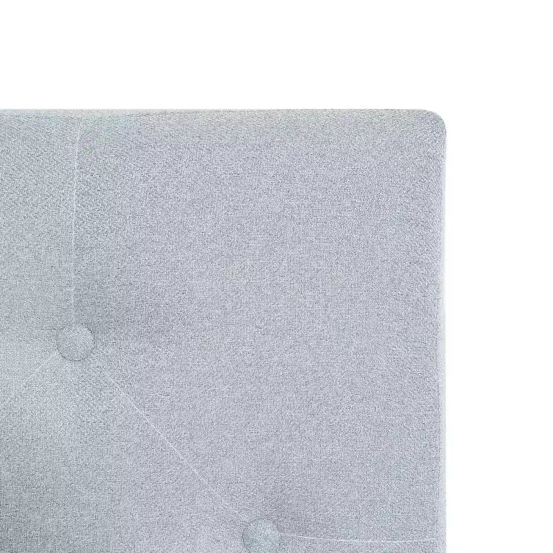 Lit plateforme capitonné double Homy Casa avec support de matelas à lattes en bois
