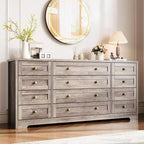 Commode Acekool à 12 tiroirs, large commode moderne et meuble TV pour téléviseur de 65 pouces, organisateur de rangement pour chambre, salon, couloir