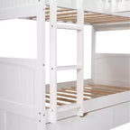 Lit superposé Whisen, format deux places, avec tiroirs intégrés et espace polyvalent sous le lit pour chambres d'enfants