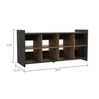 Meuble à chaussures pour entrée, finition acajou café, rangement 8 paires, entrée, vestiaire