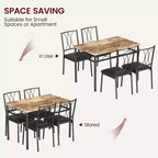 Ensemble de salle à manger en bois de ferme pour 4 personnes, table de cuisine rectangulaire avec 4 chaises, ensemble de 5 pièces petite table et chaises