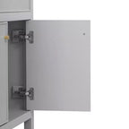 Meuble-lavabo de salle de bain de 30 po avec évier, armoire de rangement de salle de bain avec tiroirs et portes à fermeture douce, meuble-lavabo simple, gris