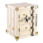 Table d'appoint de rangement/bout de canapé style industriel en container maritime