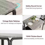 Ensemble table à manger pour 2 personnes avec repose-pieds et dossier, ensemble table de bar avec 3 chaises rembourrées, ensemble table et chaises de bar