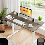 Costway Plateau de Table Monobloc 48 x 24 avec Coins Arrondis Sûrs pour Bureau à Domicile DIY Noir/Naturel/Marron Rustique/Blanc/Gris