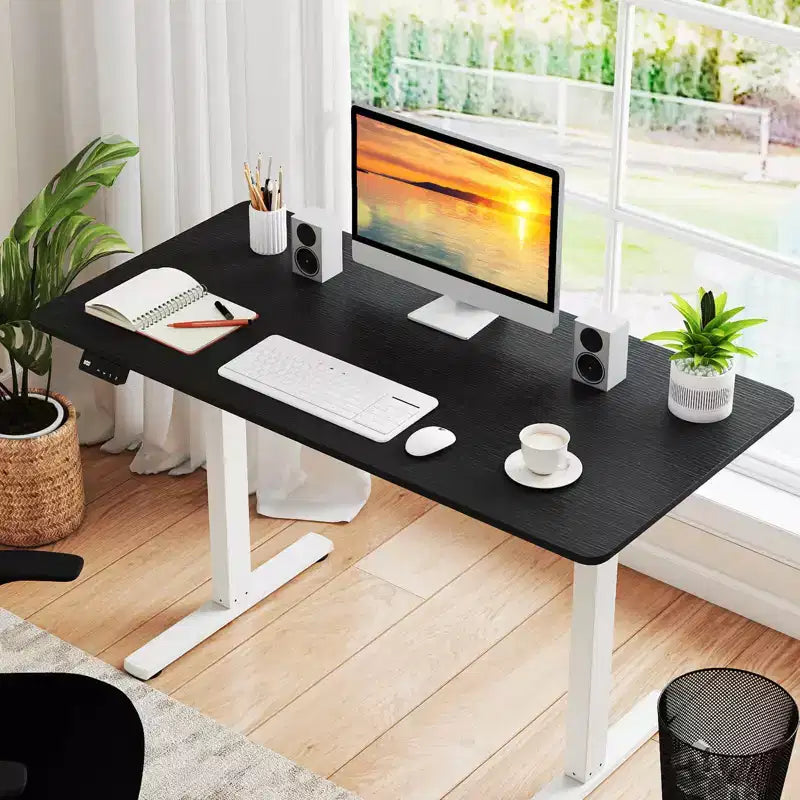 Costway Plateau de Table Monobloc 48 x 24 avec Coins Arrondis Sûrs pour Bureau à Domicile DIY Noir/Naturel/Marron Rustique/Blanc/Gris