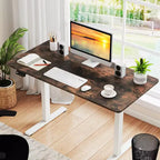 Costway Plateau de Table Monobloc 48 x 24 avec Coins Arrondis Sûrs pour Bureau à Domicile DIY Noir/Naturel/Marron Rustique/Blanc/Gris