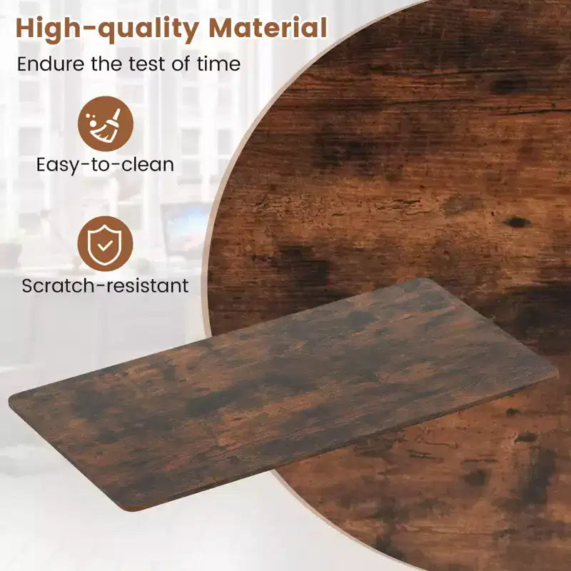 Costway Plateau de Table Monobloc 48 x 24 avec Coins Arrondis Sûrs pour Bureau à Domicile DIY Noir/Naturel/Marron Rustique/Blanc/Gris